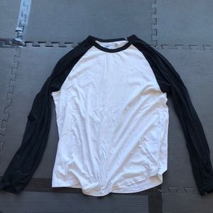 Topman long sleeve baseball shirt